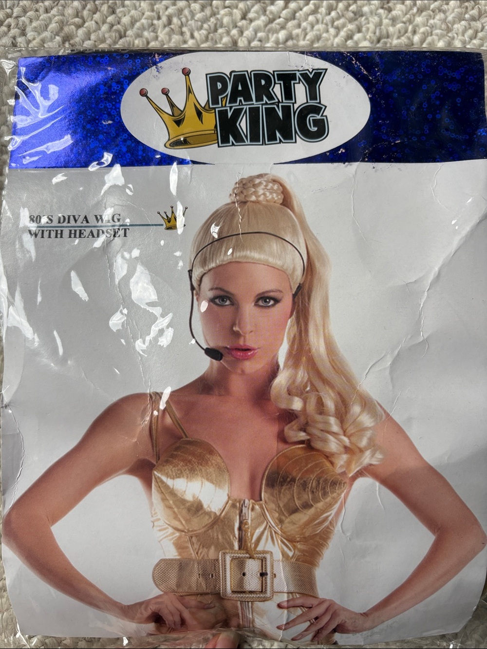 Blonde Diva Wig with Headset